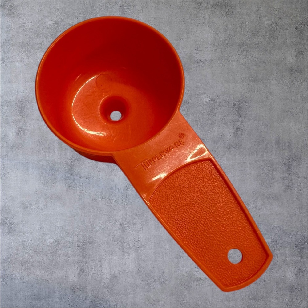 Tupperware‎ Funnel Kitchen Tool OS Orange Vintage Retro Textured Handle